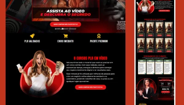 Template Curso PLR - Wordpress + Bônus Secreto