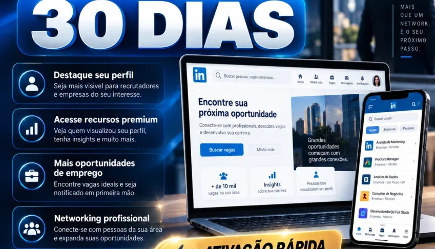 Linkedin Premium Carrer 30 dias + 90 dias Bonus