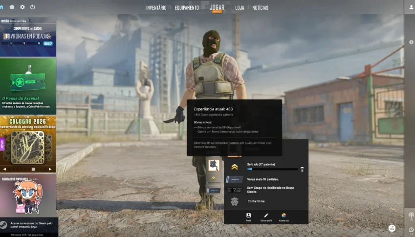 Conta Com Prime CSGO | Recém criada