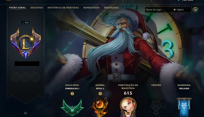 Conta LOL Nv.561 MMR bom Mestre diversas vezes