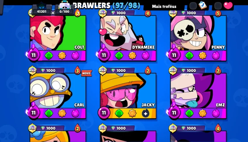 Conta Brawl Stars Com Skins Muito Raras!
