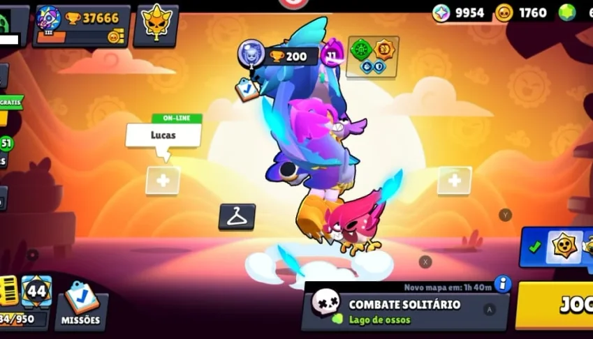 Conta de brawl Stars com 37.000 troféus e 93 brawlers