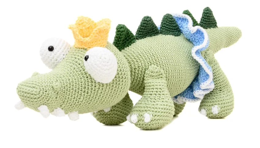 Crocodilo Rei em Crochê Amigurumi
