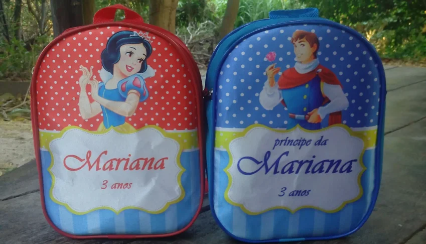 Mochila Branca de Neve Personalizada