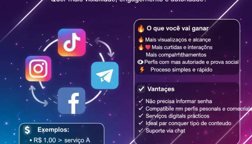 🚀 Impulsionamento de Redes Sociais – Instagram, TikTok, Fac