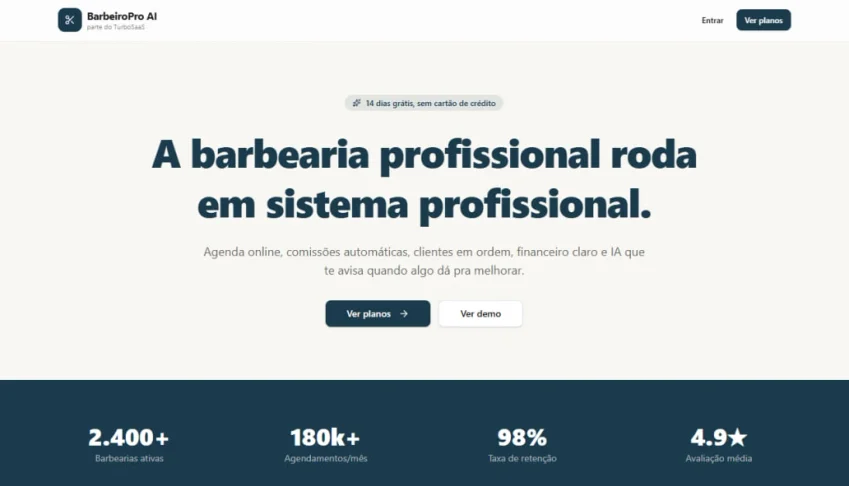 Sistema de Gestão para Barbearias