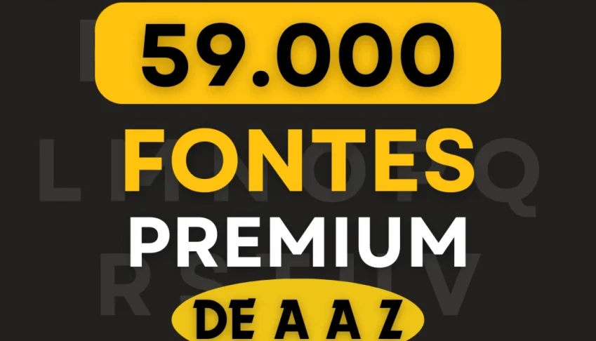 Mega Pack 59.000 Fontes Premium de A a Z para Designers