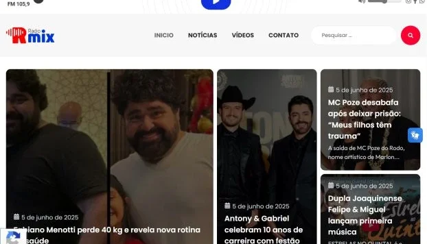 Site para Web Rádio 100% Editável