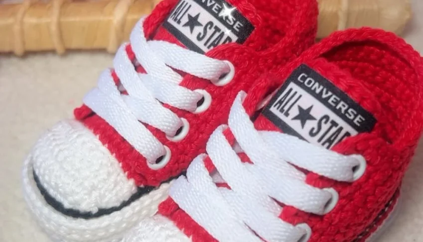 All Star de Crochê Vermelho