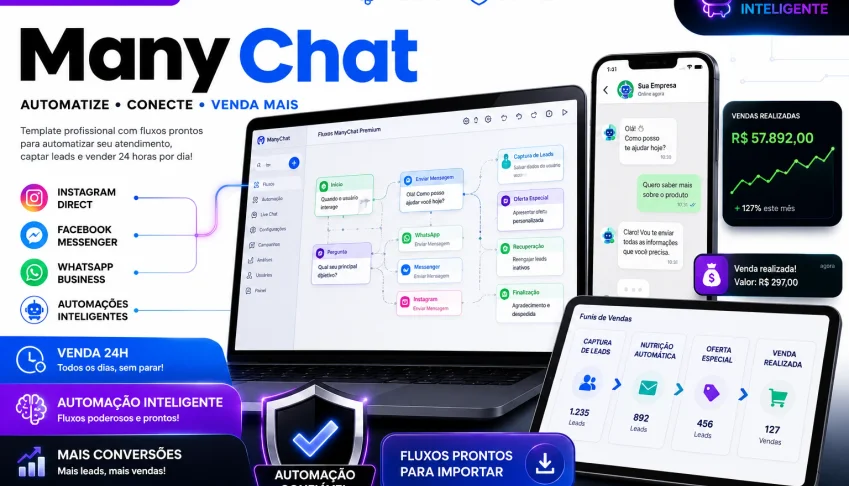 🚀 Template ManyChat que Vende no Automático