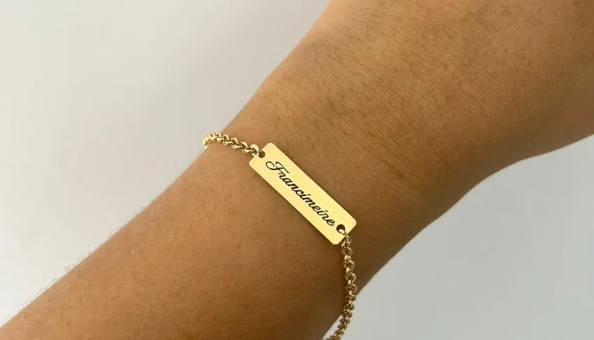 Pulseira com Nome Personalizada para Presente