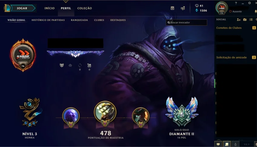 Conta Diamante 2 | Todos os Champs |61 skins | 164 ícones