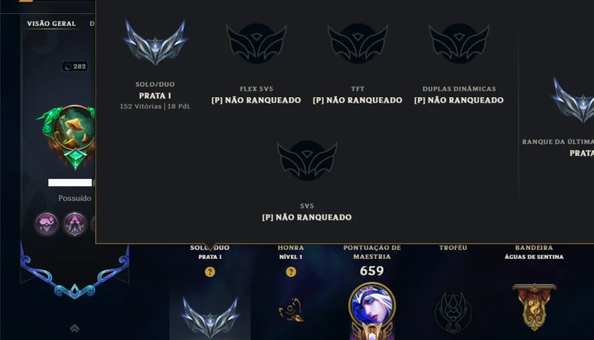 Prata 1 com TODOS os Champs e 311 Skins ( ADC / JG )