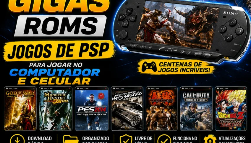 450GB DE ROMS DE PSP ( Celular e computador)