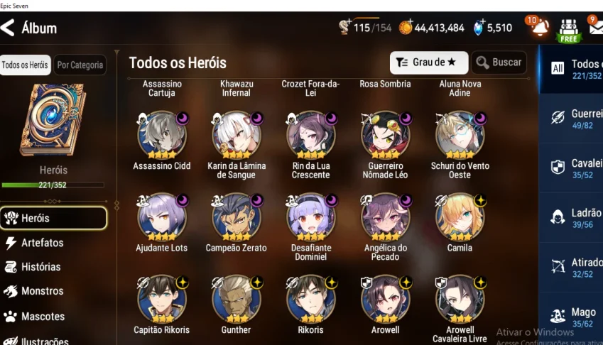 [Epic Seven] Conta com muitos ML'S e Limitados!