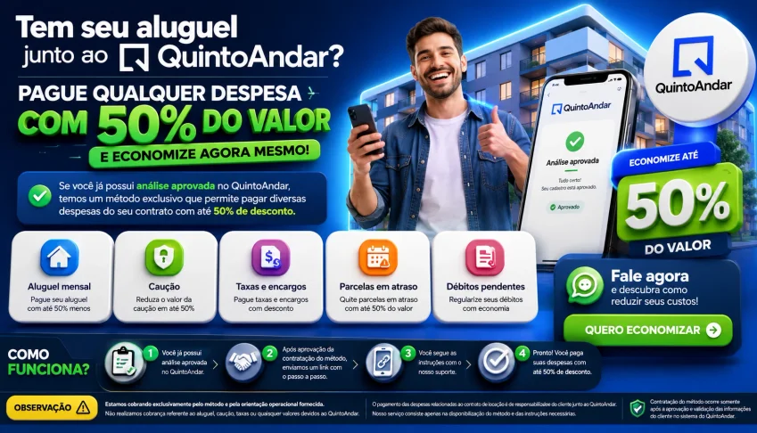 Tem seu aluguel junto ao QuintoAndar?