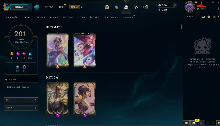 Conta de League of Legends