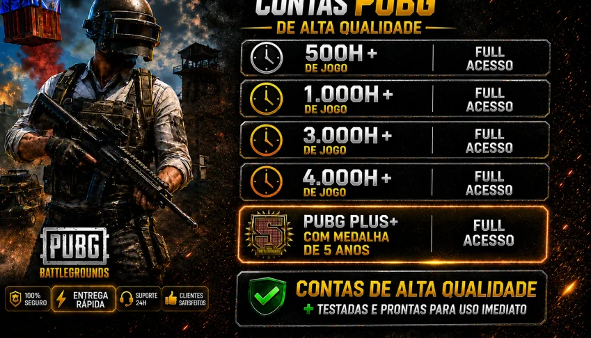 [50% Off] Contas Pubg | Plus+ Medalha 5 Anos | Horas | Full-