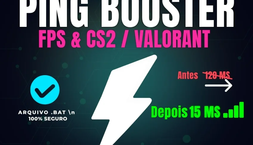 Ping Booster FPS Redutor de Lag para Valorant, CS2 e Warzone