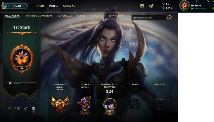 Vendo conta gold V, com skins e tudo mais