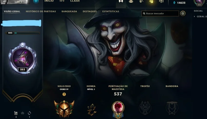 Conta LoL OURO