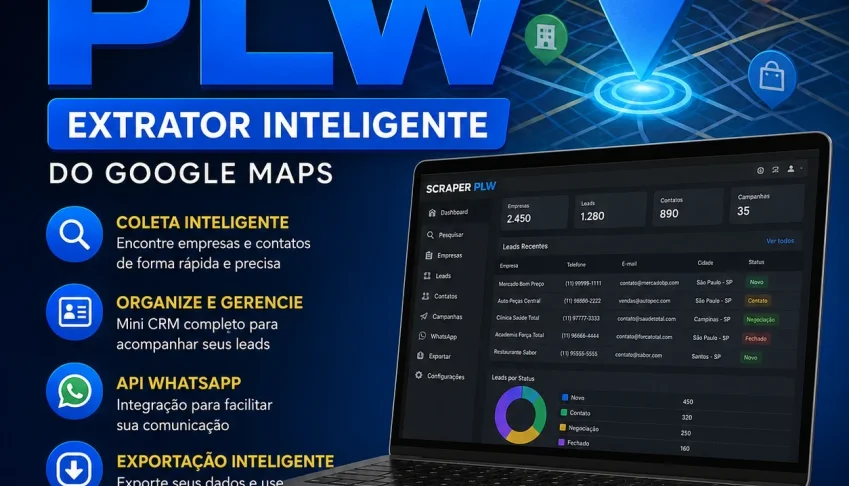 Lead Maps – Extrator Inteligente do Google Maps Revenda 2026