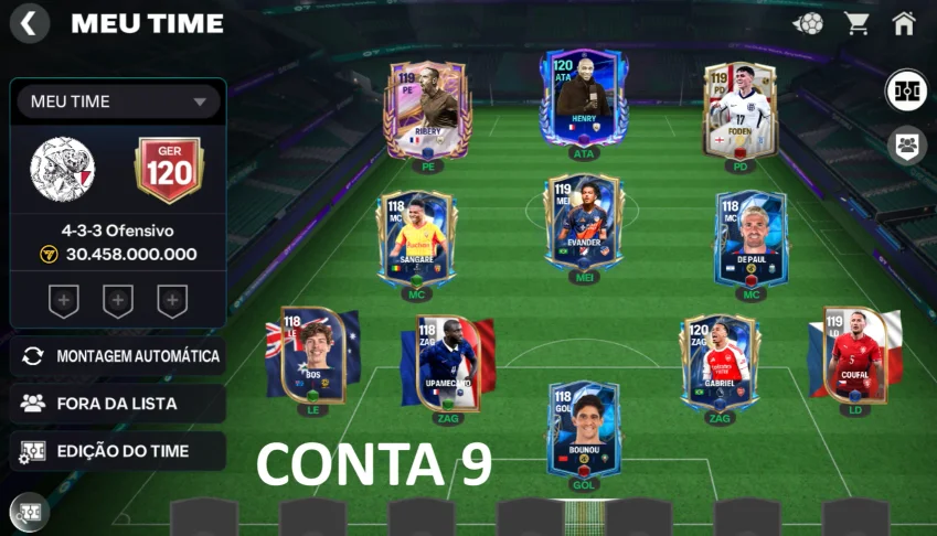 Conta 9 Fifa Ger 120 + Henry 120
