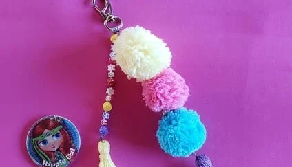 Chaveiro Pompom para Bolsas