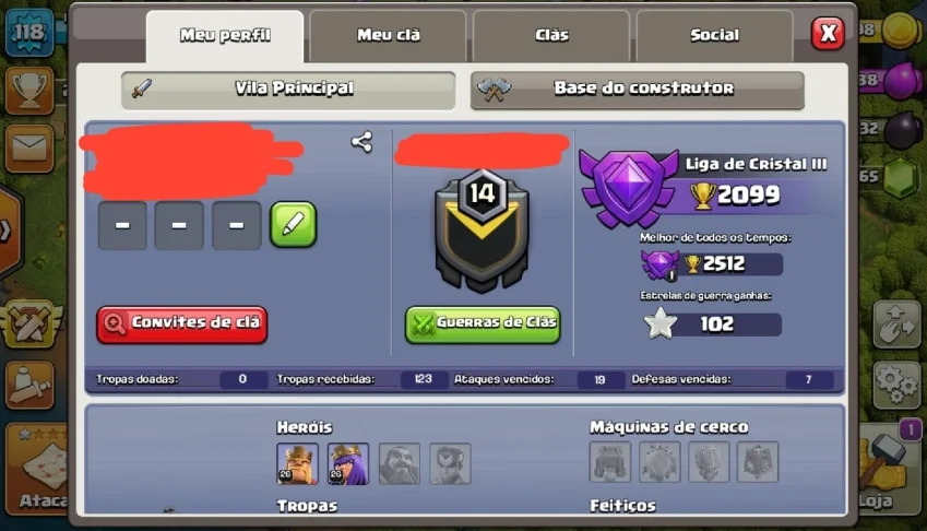 Conta CLASH OF CLANS CV10 + Casal de Heróis 26 - Promoção!