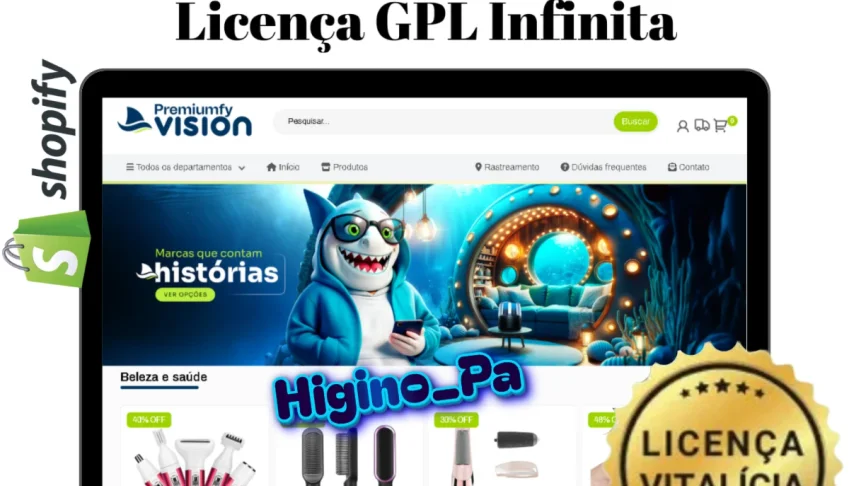 Tema Vision Generico + Script Checkout Yampi + Aulas