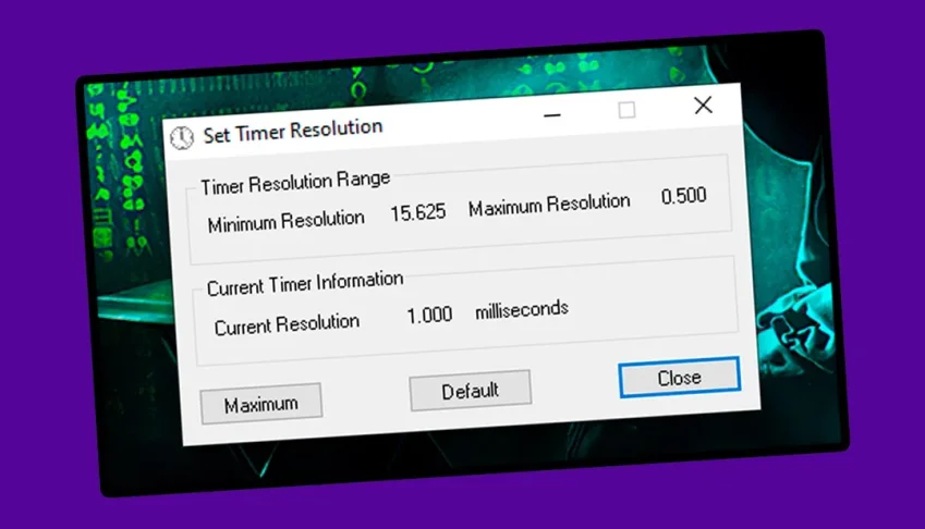 TIMER RESOLUTION - ENTREGA IMEDIATA