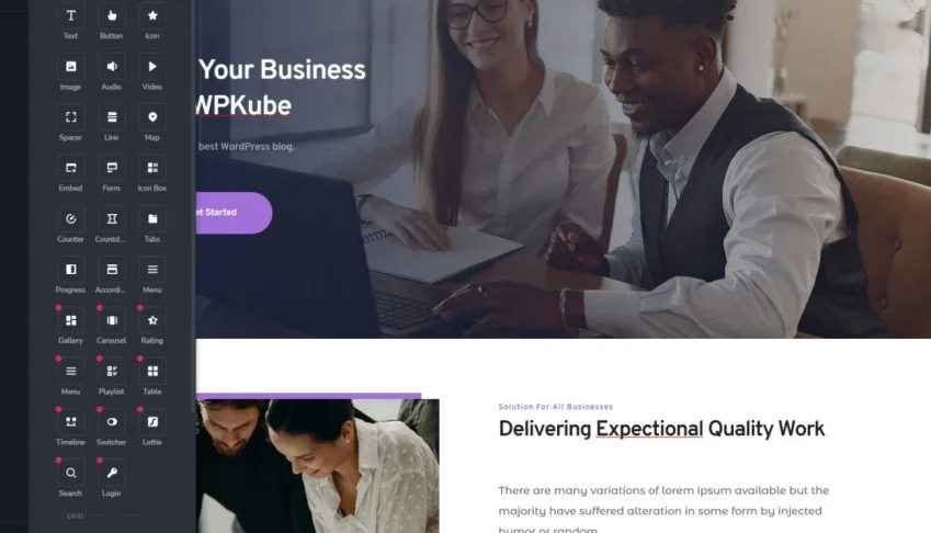 Construtor de sites (Plugin Brizy)