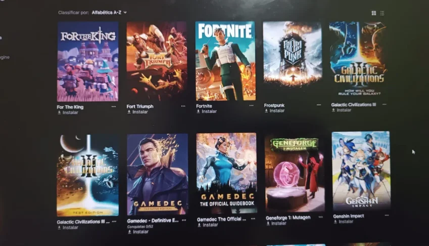Conta da Epic Games mais de 150 jogos