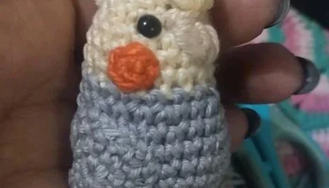 Chaveiro de Crochê Calopsita