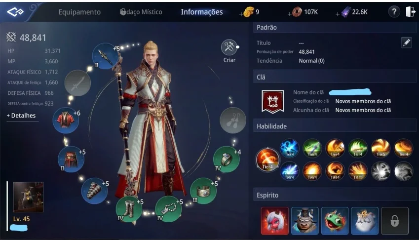 Conta MIR4 Lvl 45 50K PP Server NA