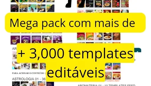 Pack De 3.000 Templates Editáveis+Canva