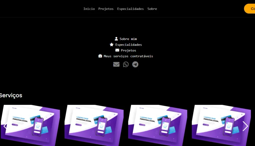 Template Estatico Para Criar Portifolio