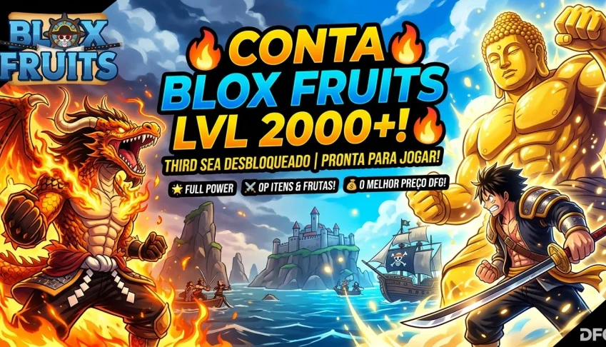 🔥 Conta Blox Fruits Lvl 2000+ | Third Sea Liberado | Pronta