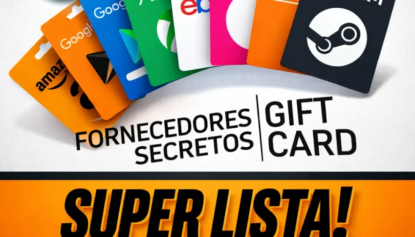 LISTA SECRETA TOP FORNECEDORES DE GIFT CARD - PROMOÇÃO !
