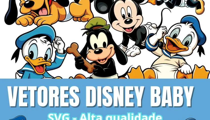 Pack Disney Baby Vetores Svg Download Camisetas Gráfico