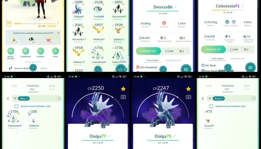 Pokémon GO LVL 36 | celesteela shiny | Dialga + Palkia Q343