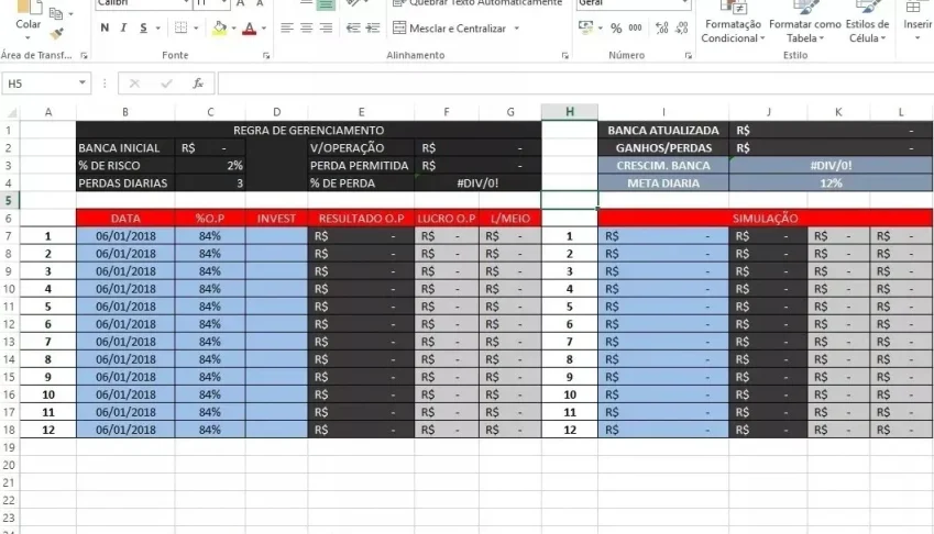PLANILHA PARA TRADE OPÇÕES BINÁRIAS + BONUS