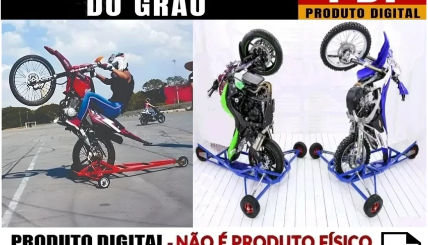 Projeto Aparelho Aprenda Grau De Moto Empinar Dar Grau Fácil