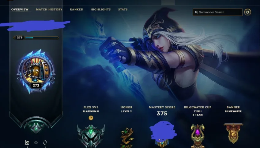 Conta League of Legends Platina