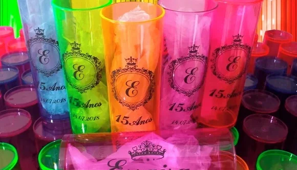 Kit 100 Copos Long Drink Personalizados
