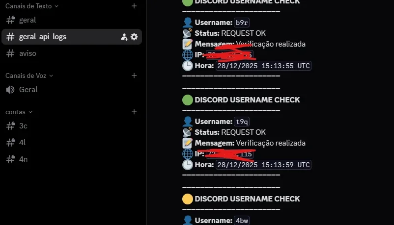 Discord Username Checker + Scanner Automatizado + Spiner