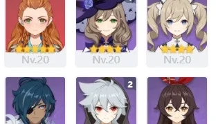 CONTA AR34 (XIAO+CHILDE+HARP CELESTIAL