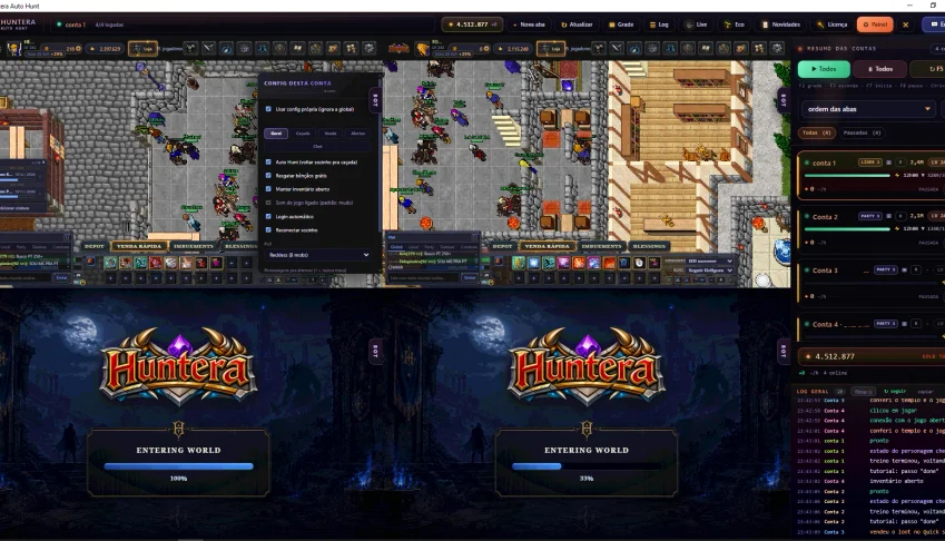Huntera Auto Hunt – Bot Vitalício Completo