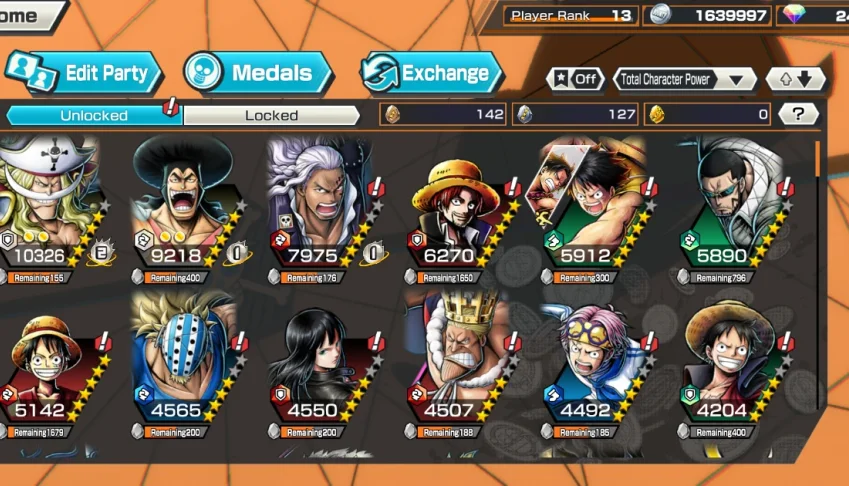 Conta Opbr Barba Branca Ex E Oden - One Piece Bounty Rush