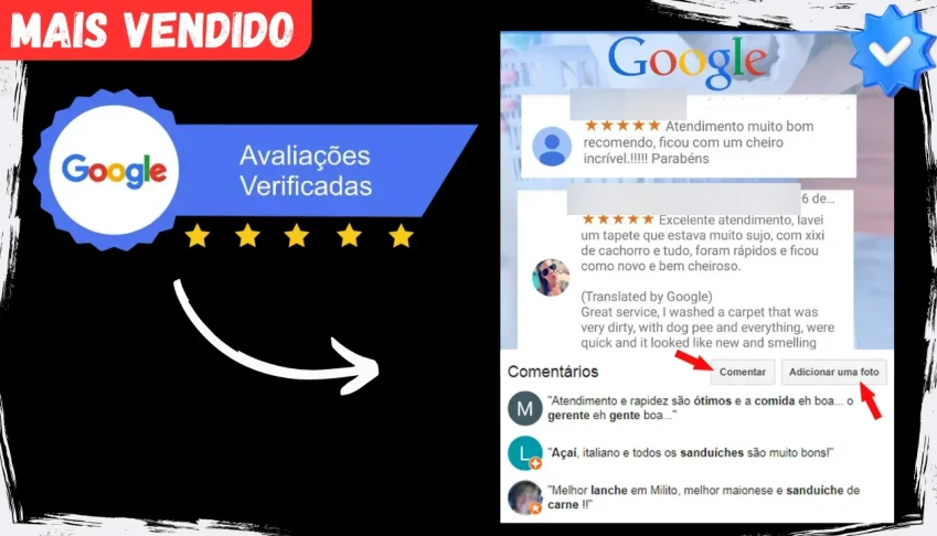 Avaliação Google Meu Negócio- Entrega Imediato